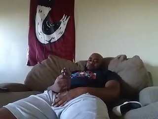 BIG sexy brotha jerking off